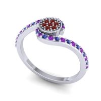 Simple Floral Pave Vapi Ring
