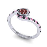 Simple Floral Pave Vapi Ring