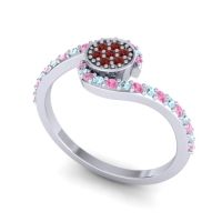 Simple Floral Pave Vapi Ring