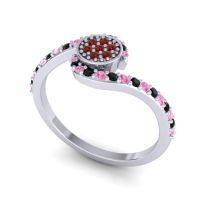Simple Floral Pave Vapi Ring