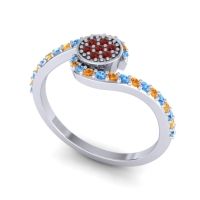 Simple Floral Pave Vapi Ring