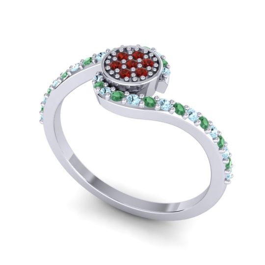 Simple Floral Pave Vapi Ring