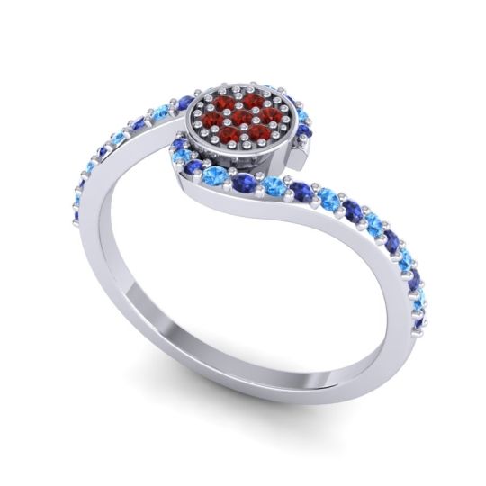 Simple Floral Pave Vapi Ring
