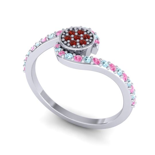 Simple Floral Pave Vapi Ring