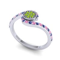 Simple Floral Pave Vapi Ring
