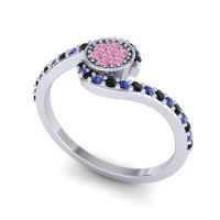 Simple Floral Pave Vapi Ring