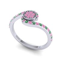 Simple Floral Pave Vapi Ring
