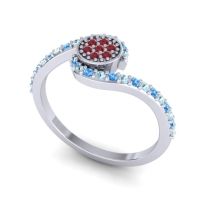 Simple Floral Pave Vapi Ring