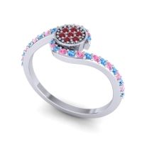 Simple Floral Pave Vapi Ring