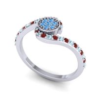 Simple Floral Pave Vapi Ring