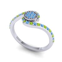 Simple Floral Pave Vapi Ring