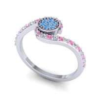 Simple Floral Pave Vapi Ring