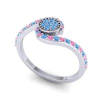 Simple Floral Pave Vapi Ring