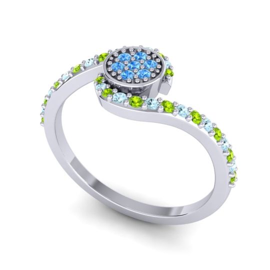 Simple Floral Pave Vapi Ring