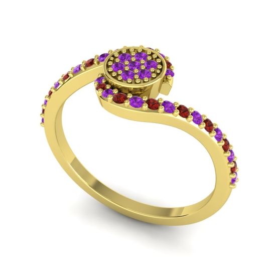 Simple Floral Pave Vapi Ring