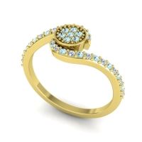 Simple Floral Pave Vapi Ring