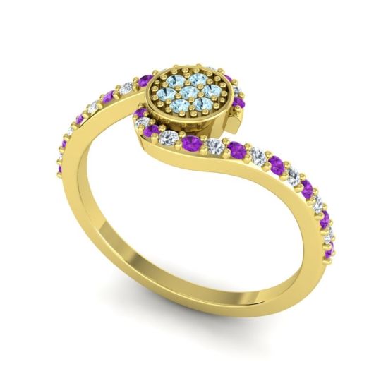 Simple Floral Pave Vapi Ring