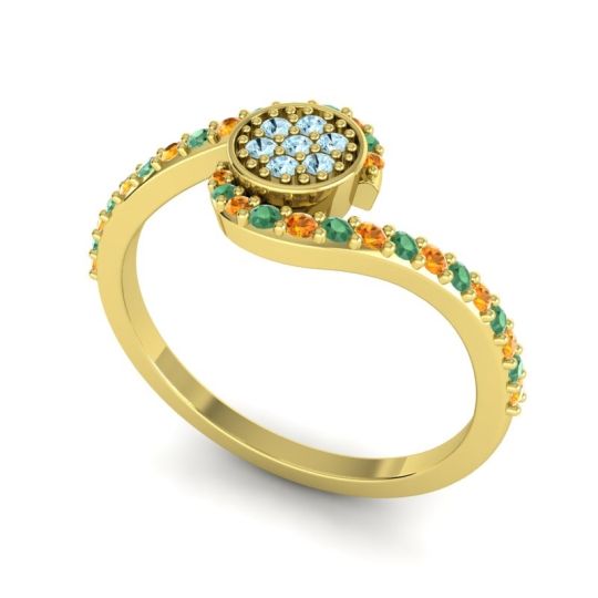 Simple Floral Pave Vapi Ring