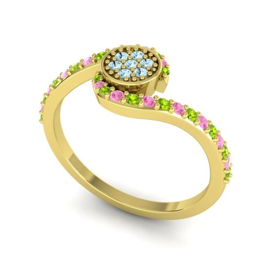 Simple Floral Pave Vapi Ring