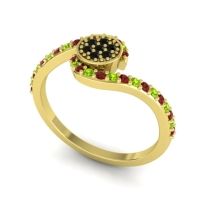 Simple Floral Pave Vapi Ring