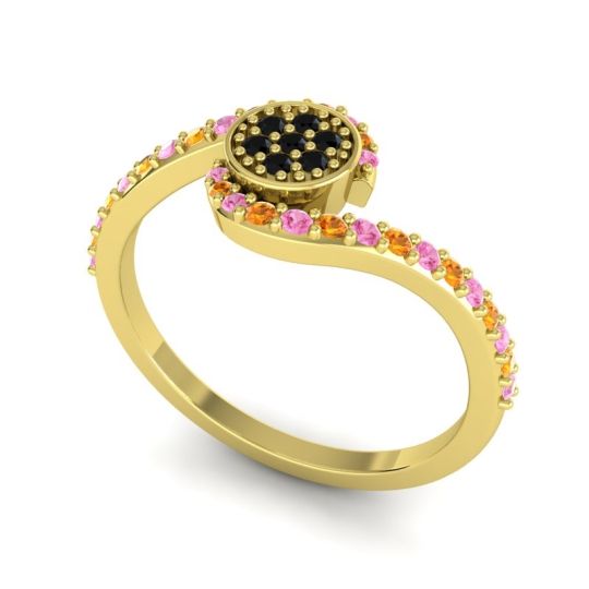 Simple Floral Pave Vapi Ring
