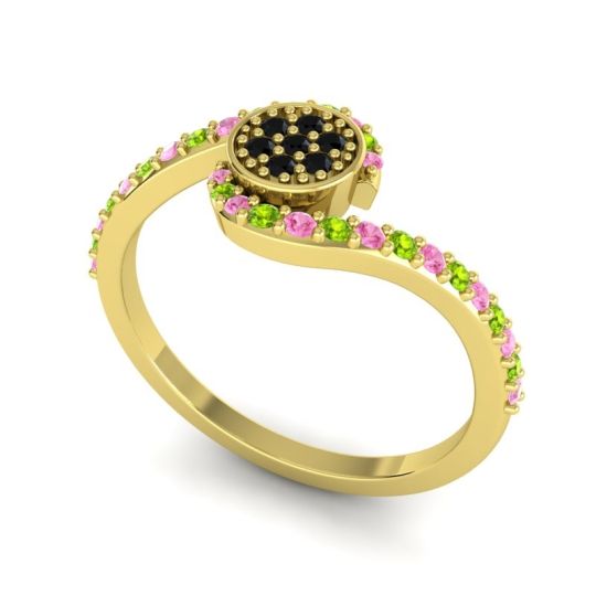 Simple Floral Pave Vapi Ring