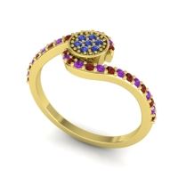 Simple Floral Pave Vapi Ring