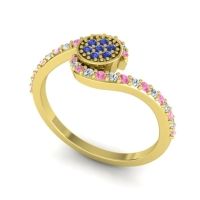 Simple Floral Pave Vapi Ring