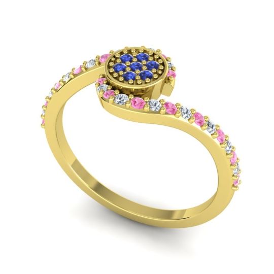 Simple Floral Pave Vapi Ring