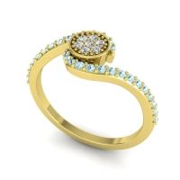 Simple Floral Pave Vapi Ring