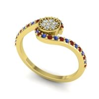 Simple Floral Pave Vapi Ring