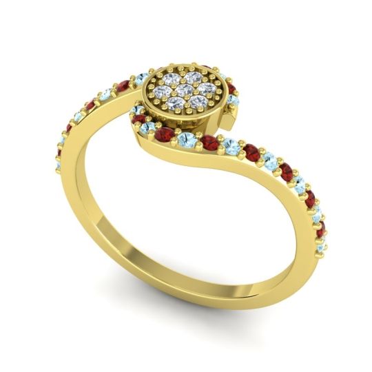 Simple Floral Pave Vapi Ring