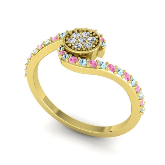 Simple Floral Pave Vapi Ring