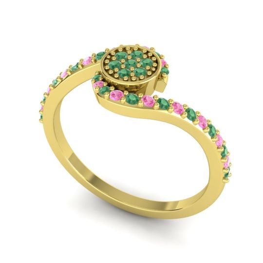 Simple Floral Pave Vapi Ring