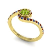 Simple Floral Pave Vapi Ring