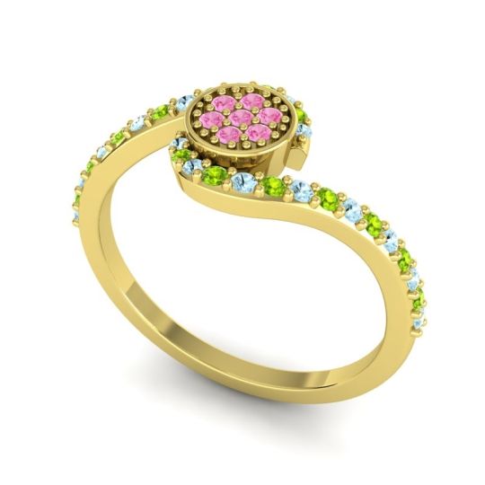 Simple Floral Pave Vapi Ring