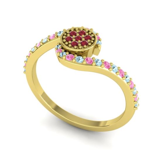 Simple Floral Pave Vapi Ring