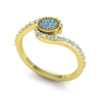 Simple Floral Pave Vapi Ring