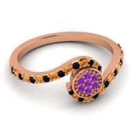 Simple Floral Pave Vapi Ring