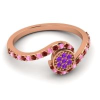 Simple Floral Pave Vapi Ring