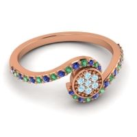 Simple Floral Pave Vapi Ring