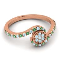 Simple Floral Pave Vapi Ring