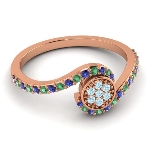 Simple Floral Pave Vapi Ring