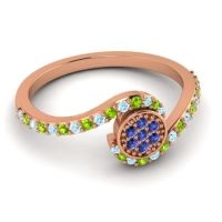 Simple Floral Pave Vapi Ring