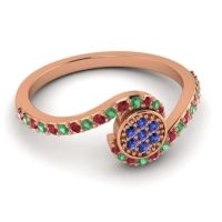 Simple Floral Pave Vapi Ring