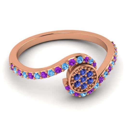Simple Floral Pave Vapi Ring