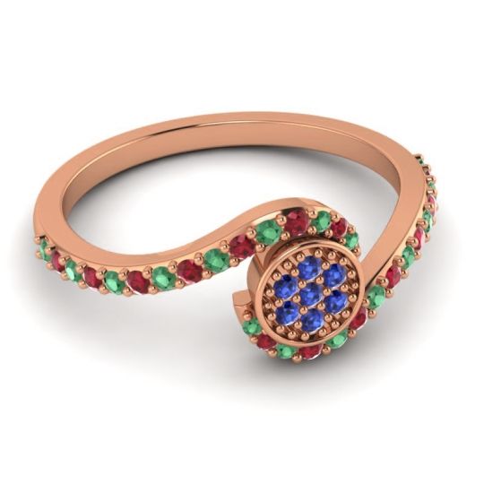 Simple Floral Pave Vapi Ring