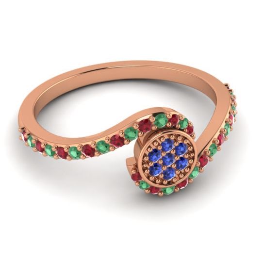 Simple Floral Pave Vapi Ring