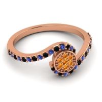 Simple Floral Pave Vapi Ring