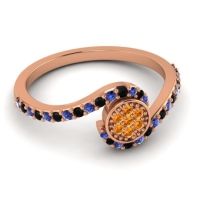 Simple Floral Pave Vapi Ring